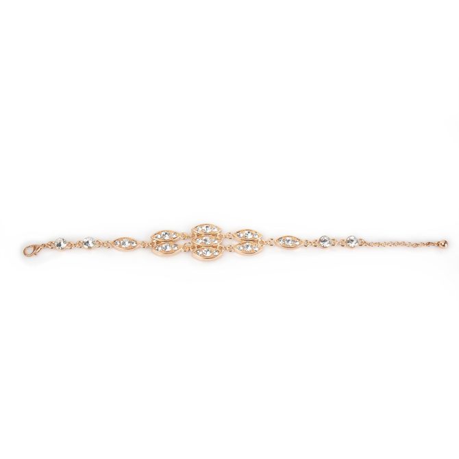Noble Burnished Gold Bling Rhinestone Bracelet - Image 5