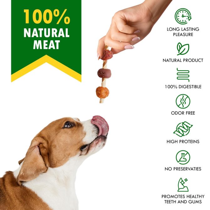 Dog Rawhide Treats with Duck and Chicken Human Grade Meat All Natural Organic Dried Snacks Grain Free Long Lasting Chews for Large and Small Dogs - Image 2