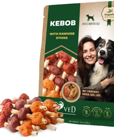 Dog Rawhide Treats with Duck and Chicken Human Grade Meat All Natural Organic Dried Snacks Grain Free Long Lasting Chews for Large and Small Dogs