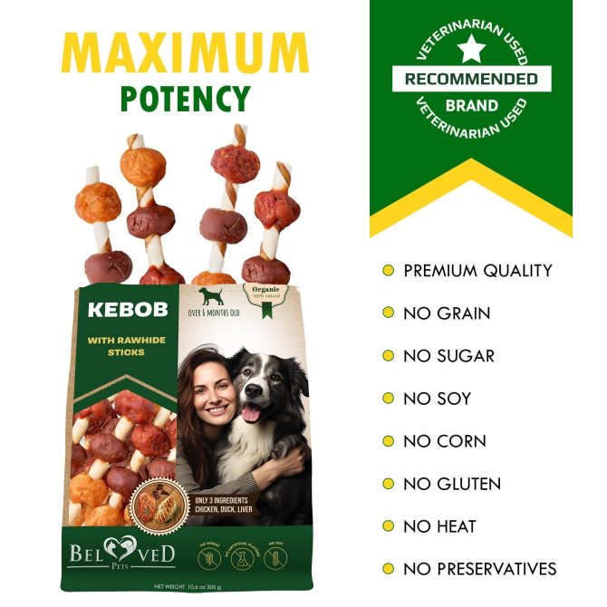 Dog Rawhide Treats with Duck and Chicken Human Grade Meat All Natural Organic Dried Snacks Grain Free Long Lasting Chews for Large and Small Dogs - Image 6