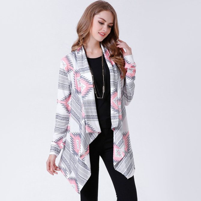 Women Open Front Cardigan Long Sleeve Shawl Neck Breathable Cardigan Well Collection - Image 29