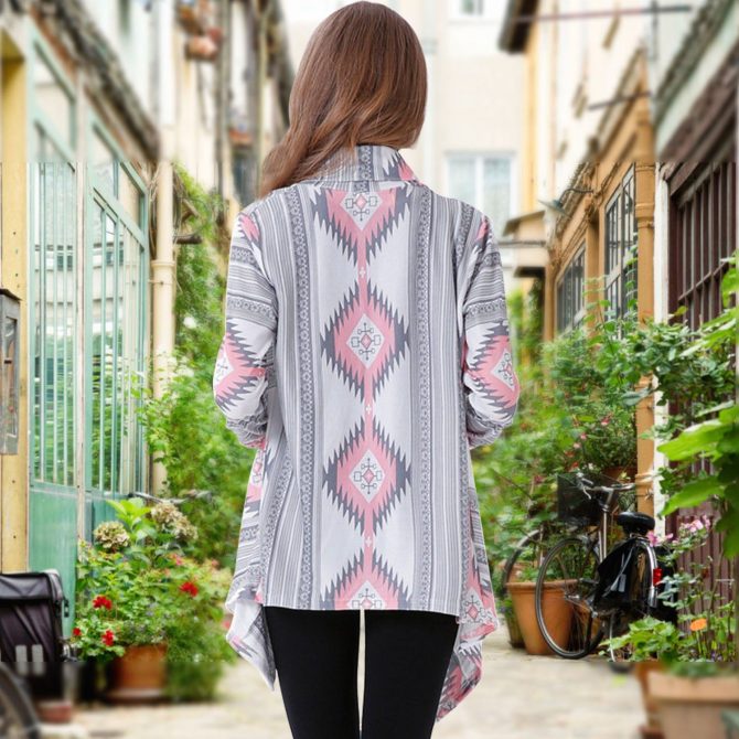 Women Open Front Cardigan Long Sleeve Shawl Neck Breathable Cardigan Well Collection - Image 31