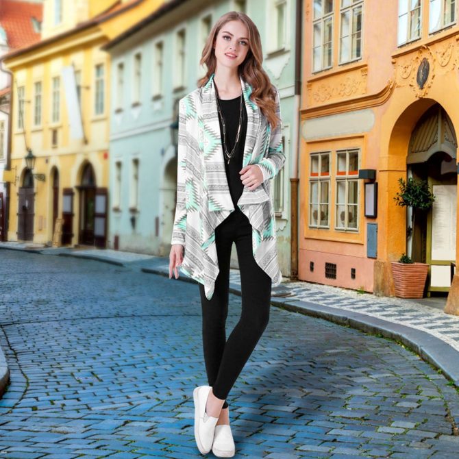 Women Open Front Cardigan Long Sleeve Shawl Neck Breathable Cardigan Well Collection - Image 41
