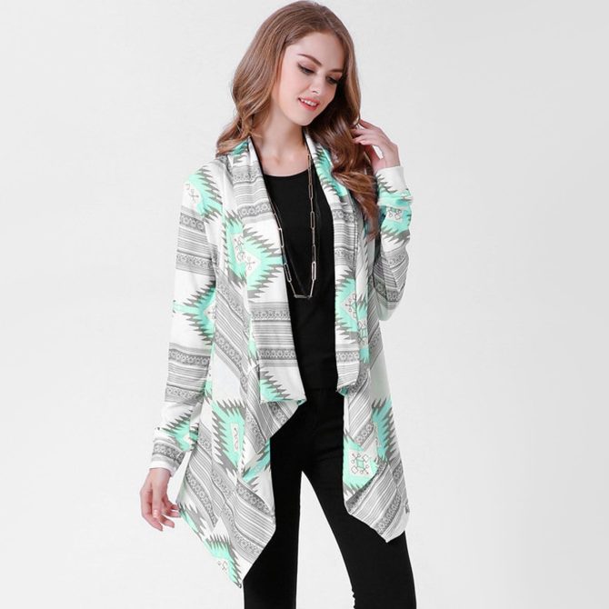 Women Open Front Cardigan Long Sleeve Shawl Neck Breathable Cardigan Well Collection - Image 42