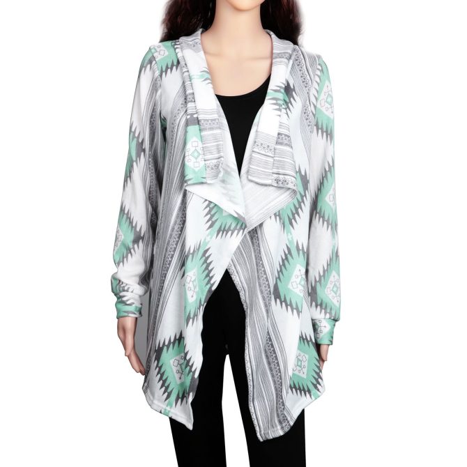 Women Open Front Cardigan Long Sleeve Shawl Neck Breathable Cardigan Well Collection - Image 40