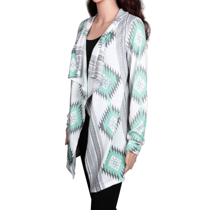 Women Open Front Cardigan Long Sleeve Shawl Neck Breathable Cardigan Well Collection - Image 49