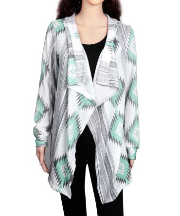Women Open Front Cardigan Long Sleeve Shawl Neck Breathable Cardigan Well Collection