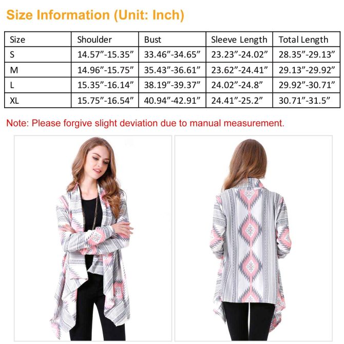 Women Open Front Cardigan Long Sleeve Shawl Neck Breathable Cardigan Well Collection - Image 4