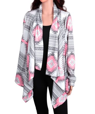 Women Open Front Cardigan Long Sleeve Shawl Neck Breathable Cardigan Well Collection