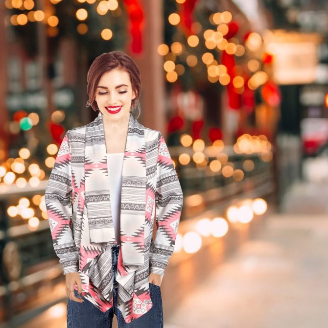 Women Open Front Cardigan Long Sleeve Shawl Neck Breathable Cardigan Well Collection - Image 6