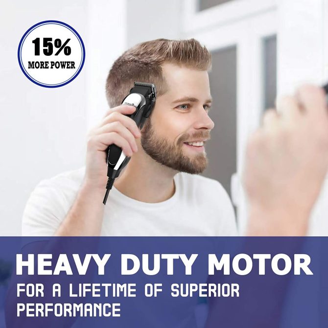 Hair Clippers RAINBEAN Corded Hair Clippers for Men Complete Hair and Beard Clipping and Trimming Kit - Image 3