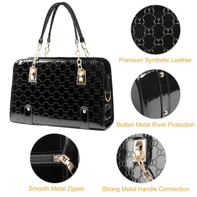 Women's Fashion Leather Handbag Lady Purses Tote Bags Shoulder Satchel Crossbody Bags - Image 3