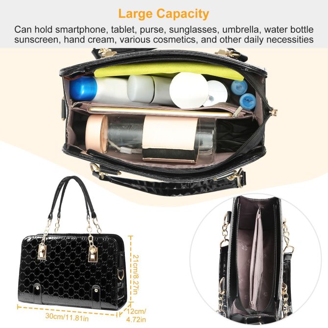 Women's Fashion Leather Handbag Lady Purses Tote Bags Shoulder Satchel Crossbody Bags - Image 5