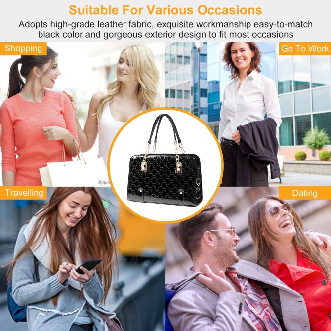 Women's Fashion Leather Handbag Lady Purses Tote Bags Shoulder Satchel Crossbody Bags - Image 6
