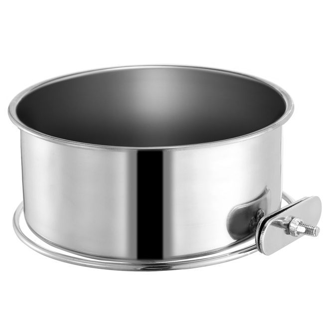 Stainless Steel Dog Bowl Pets Hanging Food Bowl Detachable Pet Cage Food Water Bowl with Clamp Holder - Image 11