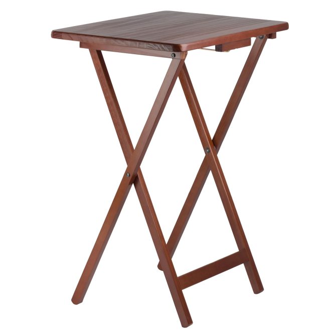 Alex 5-Pc Snack Table Set; Walnut - Image 2
