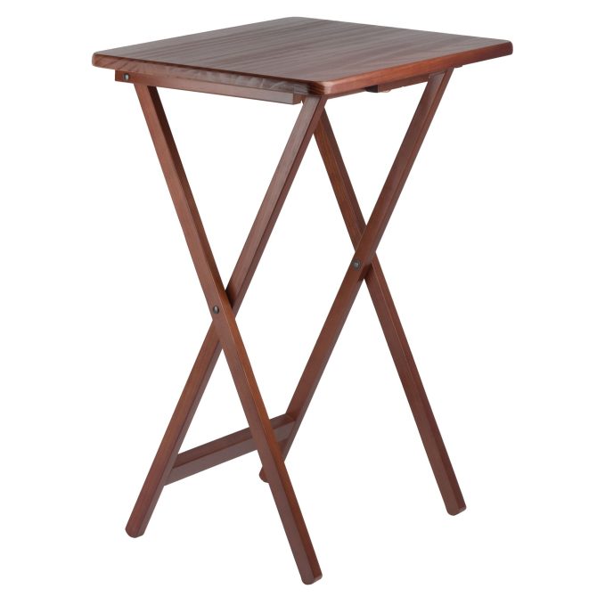 Alex 5-Pc Snack Table Set; Walnut - Image 11