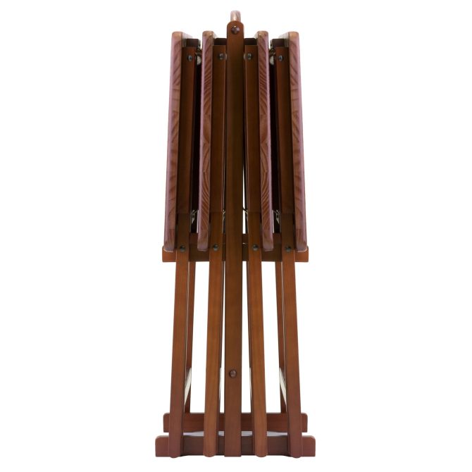 Alex 5-Pc Snack Table Set; Walnut - Image 6