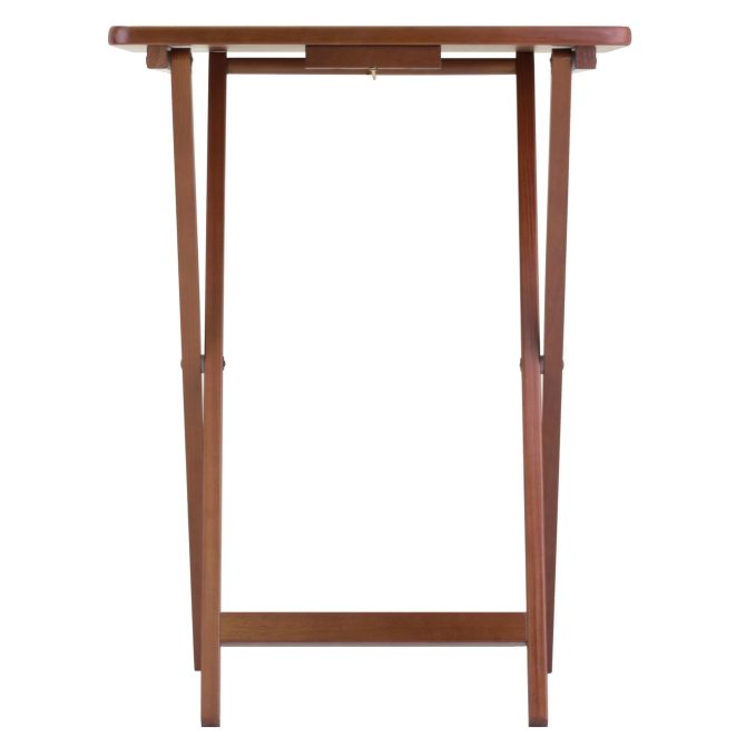 Alex 5-Pc Snack Table Set; Walnut - Image 10