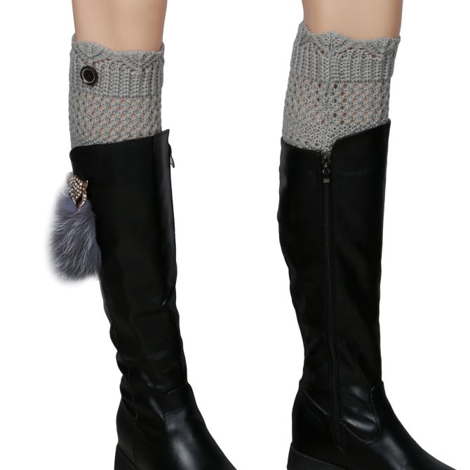 Women Winter Crochet Knit Leg Warmers - Image 18