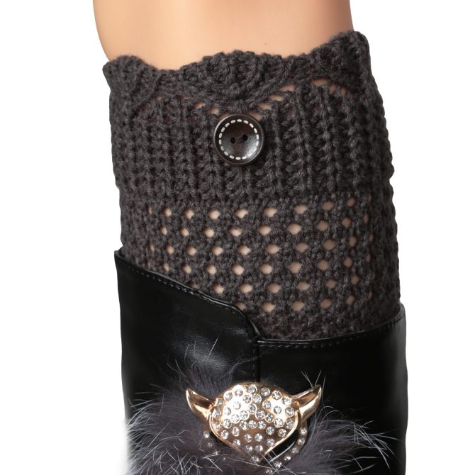 Women Winter Crochet Knit Leg Warmers - Image 35