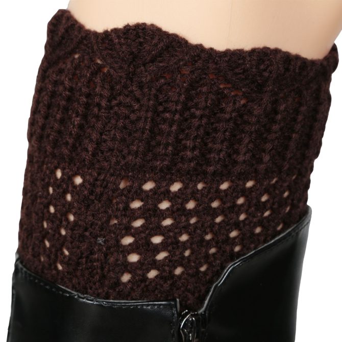 Women Winter Crochet Knit Leg Warmers - Image 42