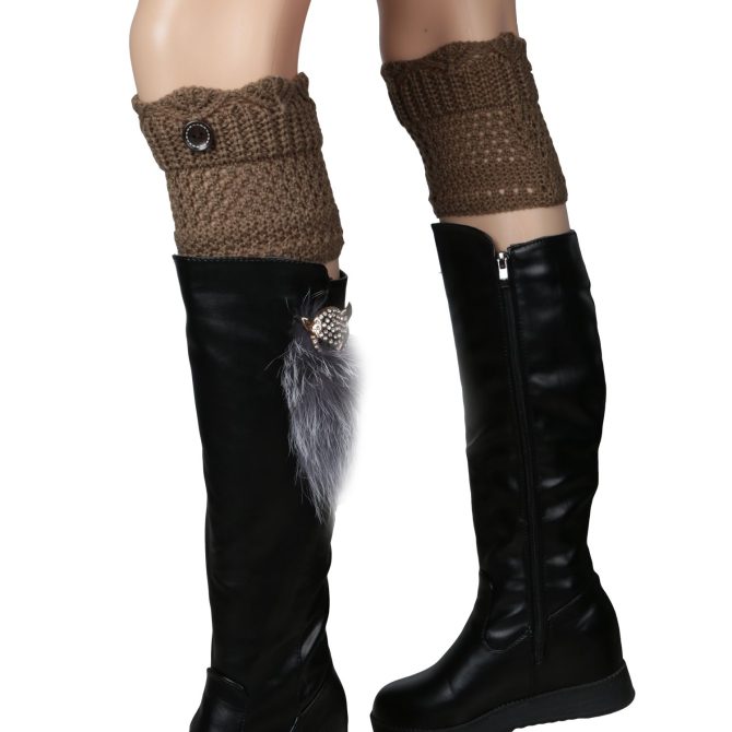 Women Winter Crochet Knit Leg Warmers - Image 51