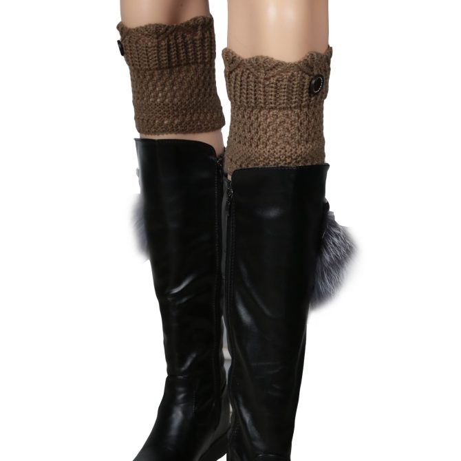 Women Winter Crochet Knit Leg Warmers - Image 52