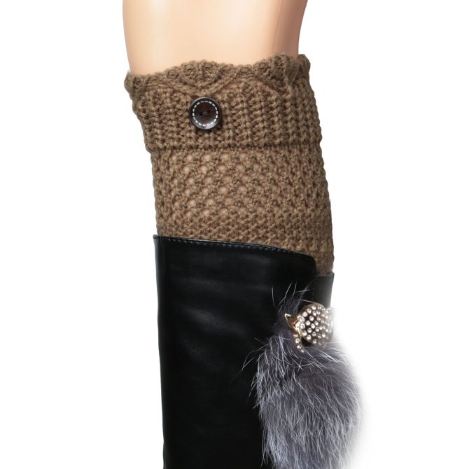 Women Winter Crochet Knit Leg Warmers - Image 46