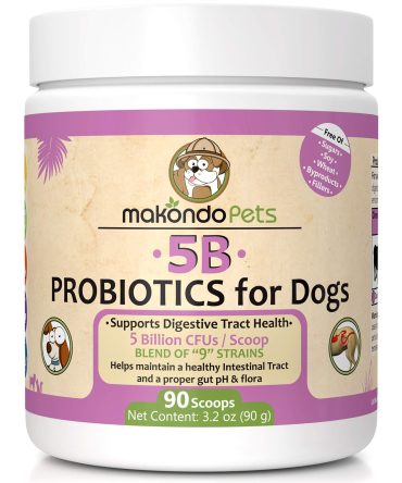 Probiotics for Dogs & Puppies Extra Strength 9 Species 5 Billion CFU per Scoop of Dog Probiotics and Digestive Enzymes for Dogs Support Fiber for Dogs  Dog Allergy Relief Powder Probiotic for Dogs