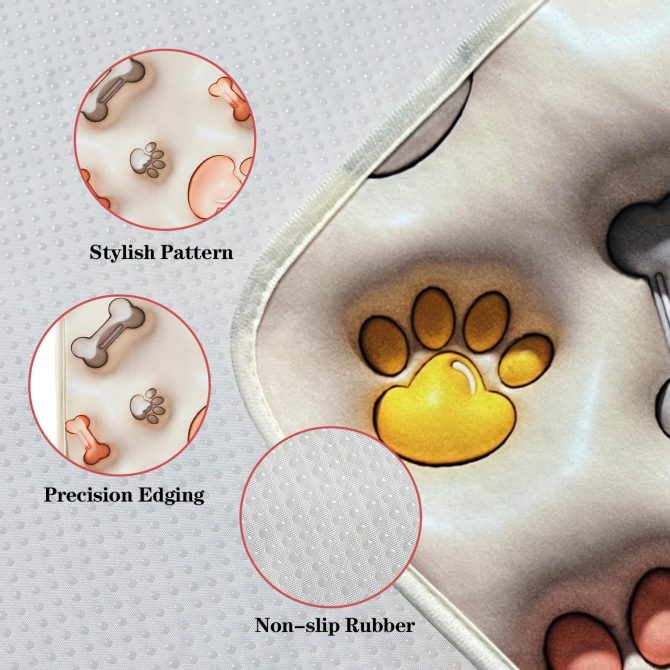 Qeils Reusable Puppy Pads, Washable Pee Pads for Dogs 2 Pcs 18"x24" 3D Printed Super Absorbent Leakproof Dog Training Pads, Non-Slip Potty Pads for Whelping, Incontinence, Playpen, Crate, Kennel - Image 10