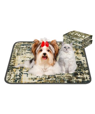 Qeils Washable Pee Pads for Dogs, 2 Pack Reusable Puppy Pads 36"x41" Super Absorbent Leakproof Dog Training Pads, Non-Slip Potty Pads for Floor, Crate, Couch, Whelping Pads Litter Mat Puppy Supplies