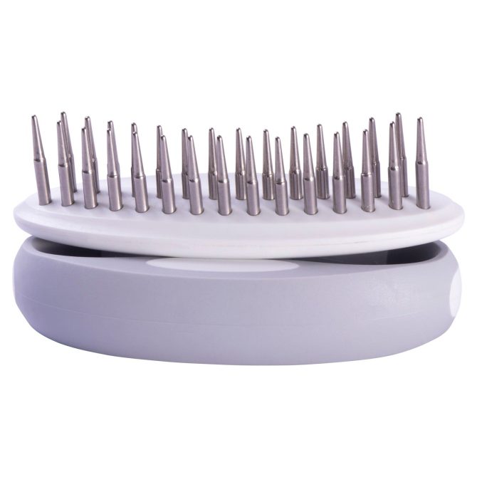 Pet Life 'Gyrater' Swivel Travel Dual-Rowed Grooming Undercoat Pet Rake - Image 5
