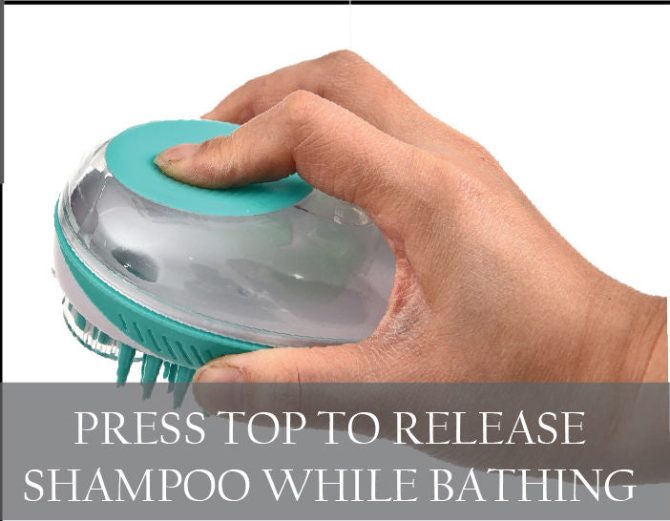 Pet Life 'Swasher' Shampoo Dispensing Massage and Bathing Brush - Image 5