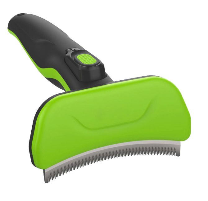 Pet Life 'Fur-Guard' Easy Self-Cleaning Grooming Deshedder Pet Comb - Image 4