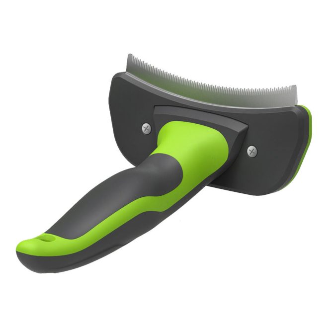 Pet Life 'Fur-Guard' Easy Self-Cleaning Grooming Deshedder Pet Comb - Image 3