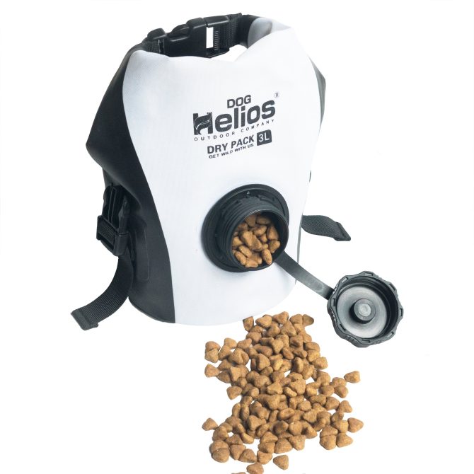 Dog Helios 'Grazer' Waterproof Outdoor Travel Dry Food Dispenser Bag - Orange - Image 3