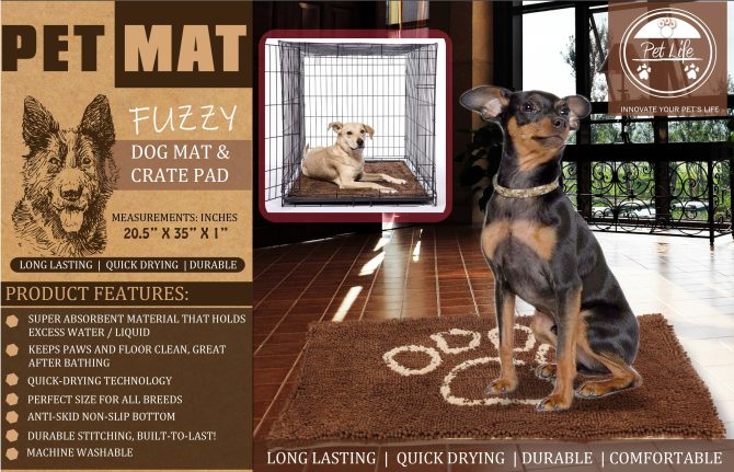 Pet Life 'Fuzzy' Quick-Drying Anti-Skid and Machine Washable Dog Mat - Image 9