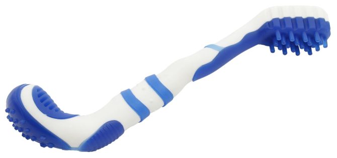 Pet Life 'Denta-Brush' TPR Durable Tooth Brush and Dog Toy - Image 3