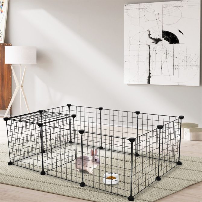 Pet Playpen, Small Animal Cage Indoor Portable Metal Wire Yard Fence for Small Animals, Guinea Pigs, Rabbits Kennel Crate Fence Tent YF - Image 2