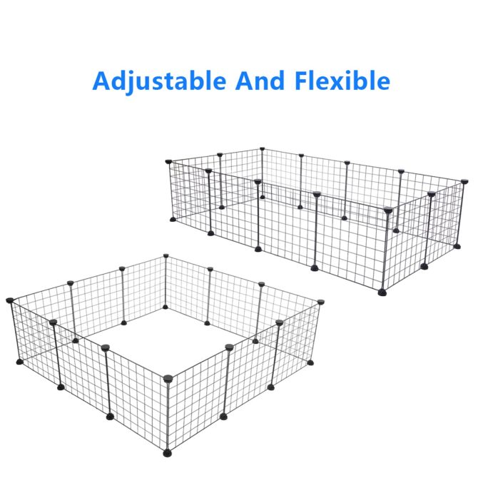 Pet Playpen, Small Animal Cage Indoor Portable Metal Wire Yard Fence for Small Animals, Guinea Pigs, Rabbits Kennel Crate Fence Tent YF - Image 3