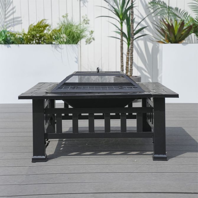 Durable Outdoor Fire Pit Table for Wood Burning with Accessories - Image 5