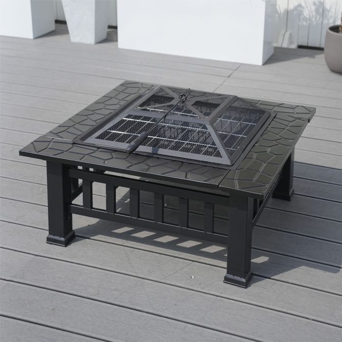 Durable Outdoor Fire Pit Table for Wood Burning with Accessories - Image 6