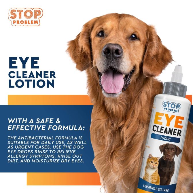 All Pets Eye Wash Drops for Relieve Pink Eye Allergies Symptoms Infections Runny Dry Eyes Pain Free Treatment Helps Prevent Abrasions Irritations Conjunctivitis - Image 5