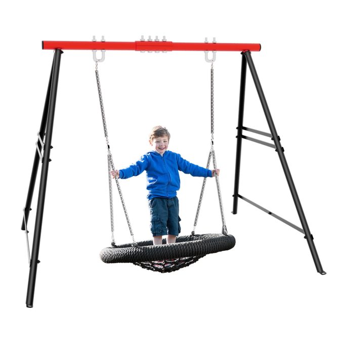 Metal Swing Stand Swing Sets for Backyard,Powder Coated Swing Frame of Swing Set with Extra Side Bars,880 Lbs Heavy-Duty A-Frame Outdoor Swing Fits Swing Chair,Porch Swing - Image 13