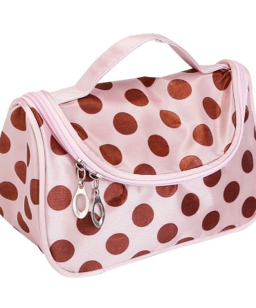 Travel Makeup Bag Portable Cosmetic Organizer with Cosmetic Mirror Waterproof Toiletry Wash Bag for Women