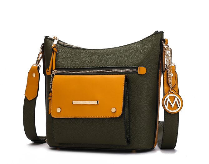 MKF Collection Serenity Color Block Vegan Leather Women Crossbody Bag by Mia K - Image 41