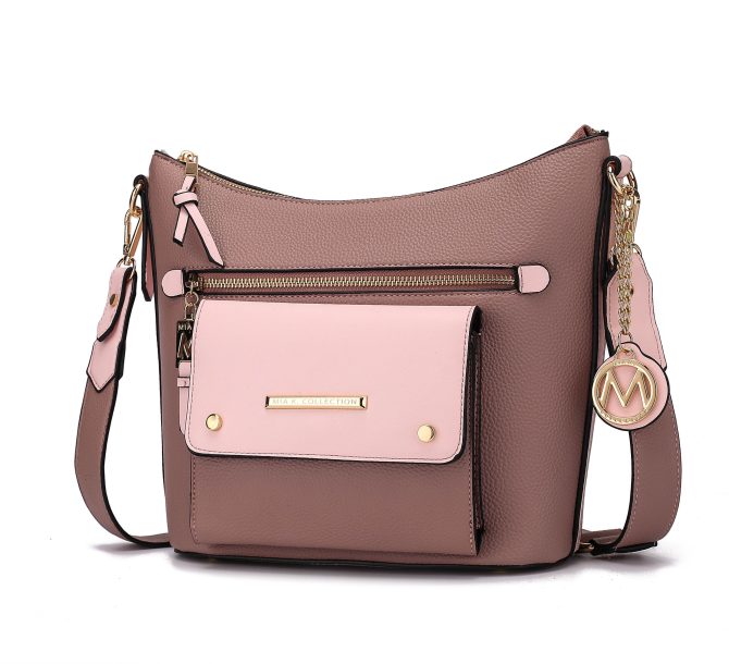 MKF Collection Serenity Color Block Vegan Leather Women Crossbody Bag by Mia K - Image 46