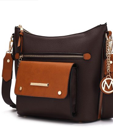 MKF Collection Serenity Color Block Vegan Leather Women Crossbody Bag by Mia K