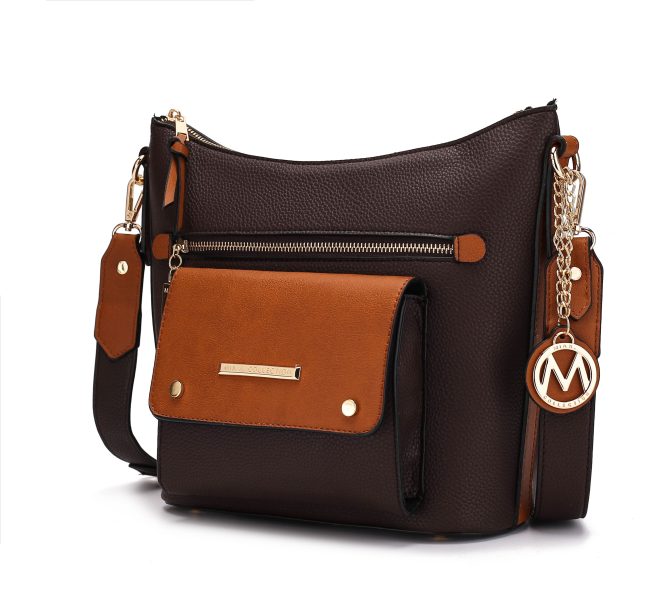 MKF Collection Serenity Color Block Vegan Leather Women Crossbody Bag by Mia K